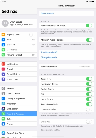 Press the indicator next to 