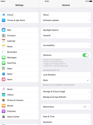 Press iTunes & App Store.