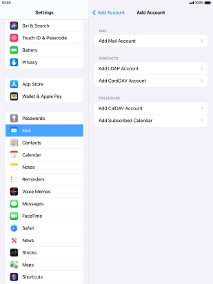 Press Add Mail Account.