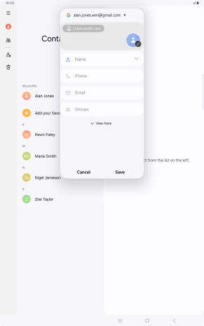 Press Name and key in the required name.