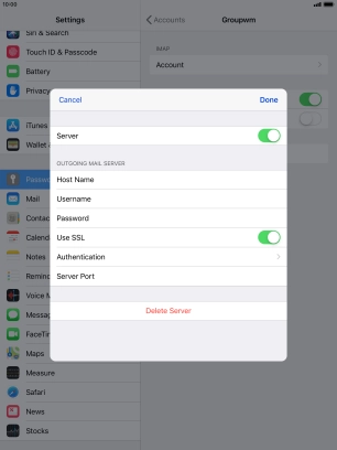 Press the indicator next to 