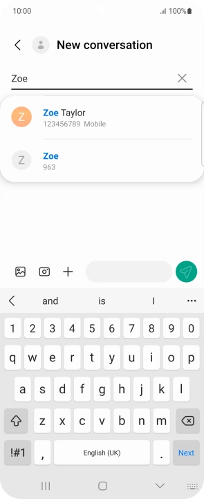 Press the required contact.