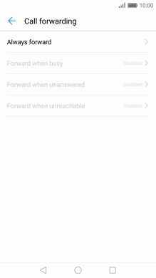 Press the required divert type.