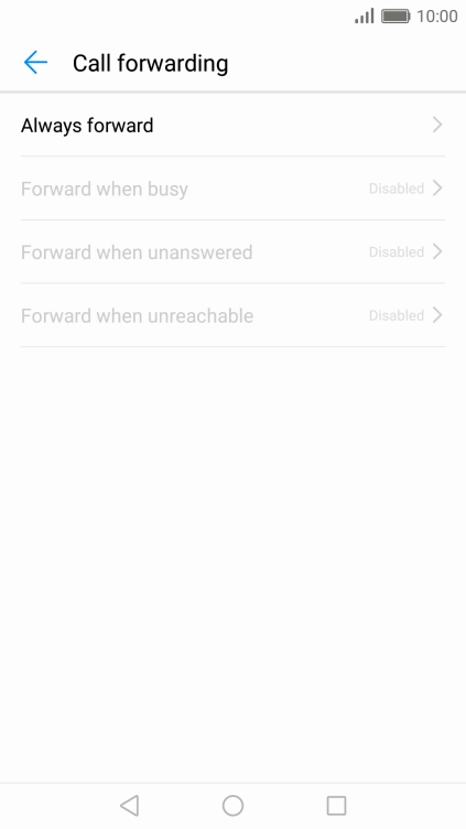 Press the required divert type.