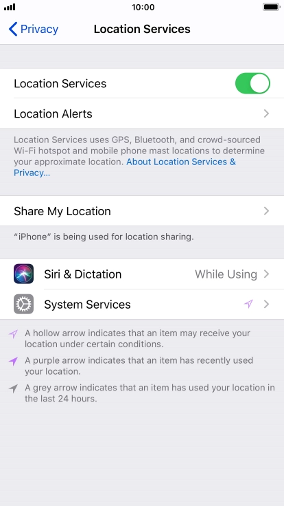 Press the required app.