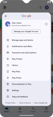 Press Manage apps and device.