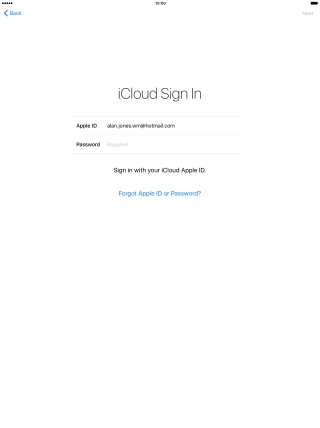 Press Required and key in the password for your Apple ID.
