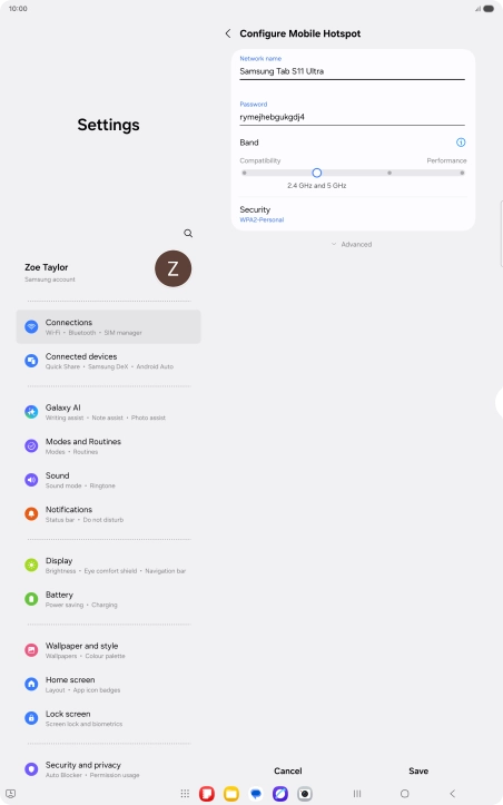 Press the field below 