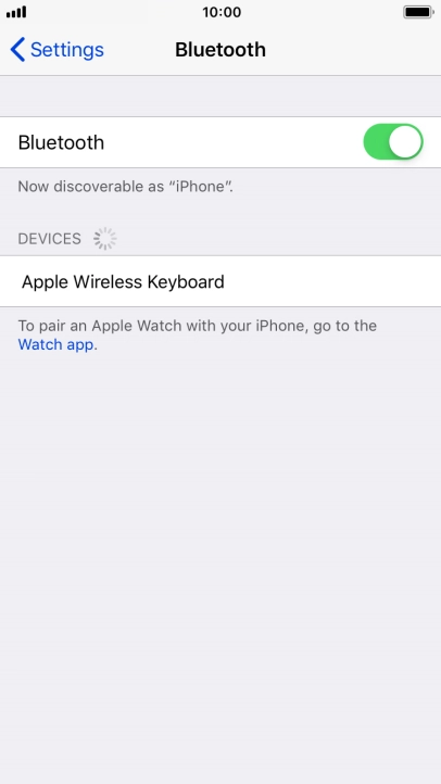 Press the required Bluetooth device and follow the instructions on the screen to pair the device with your phone.