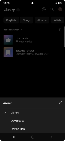 Press the required category and go to the required audio file.