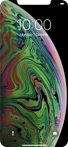 Slide your finger upwards starting from the bottom of the screen.