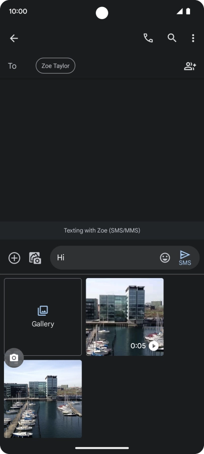 Press Gallery and go to the required folder.