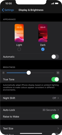 Press the indicator next to 