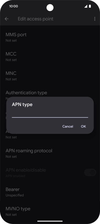Key in mms and press OK.