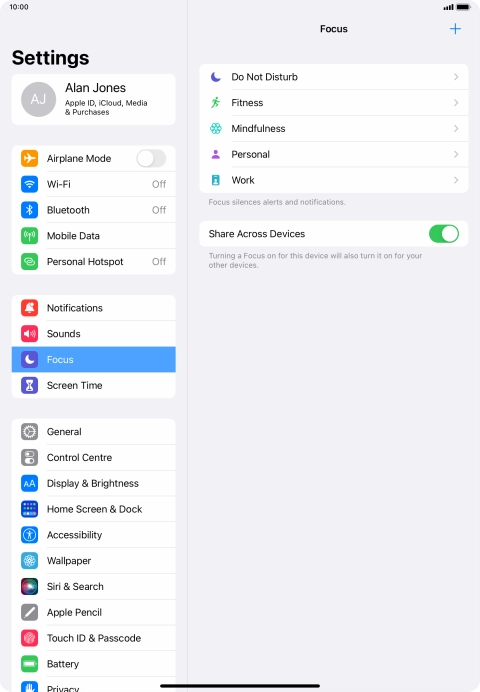 Press Do Not Disturb.