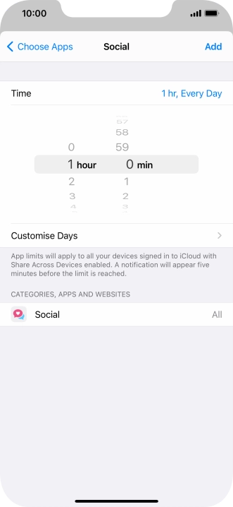 Press Customise Days.