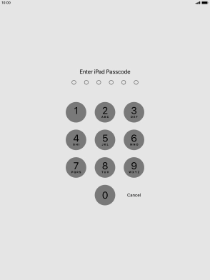 Use the lock code you created. The app is now locked.