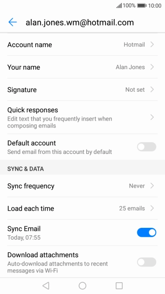 Press Account name and key in the required name.