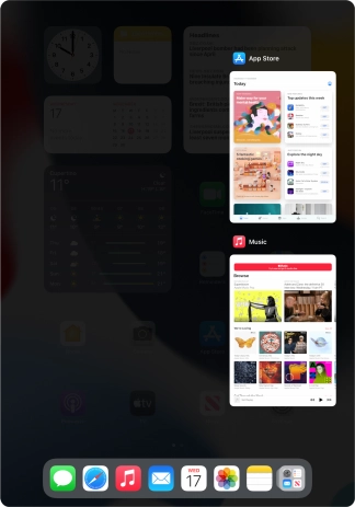 Slide upwards on the required application to end it.