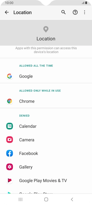 Press the required app.