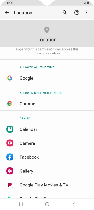 Press the required app.