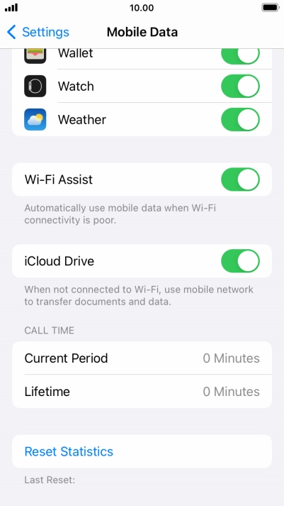Press the indicator next to 