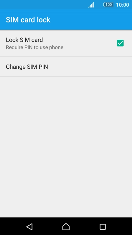 Press Lock SIM card to turn the function on or off.