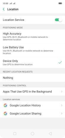 If you select High Accuracy, your phone can find your exact position using the GPS satellites, the mobile network and nearby Wi-Fi networks. Satellite-based GPS requires a clear view of the sky.