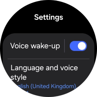 Press Language and voice style.