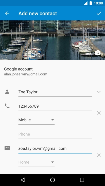 Press the drop down list below the email address.