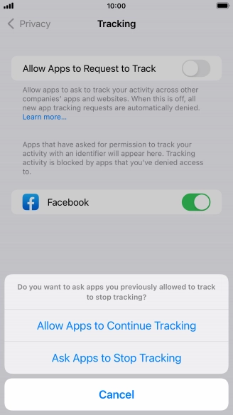 If you turn off the function, press the required setting.