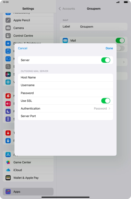 Press Authentication.