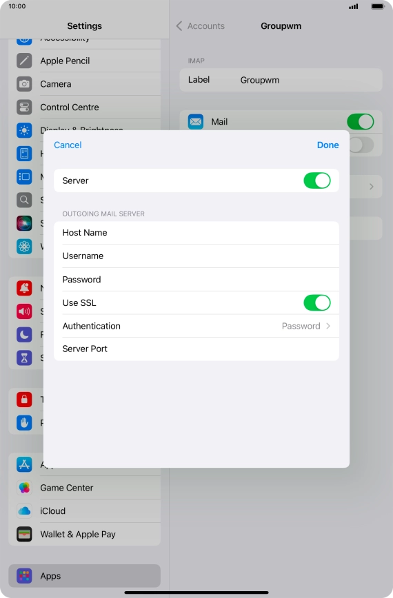 Press Authentication.