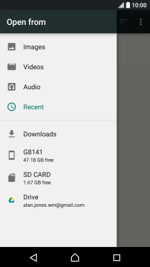 Press Images and go to the required folder.