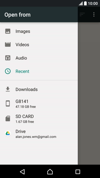 Press Images and go to the required folder.