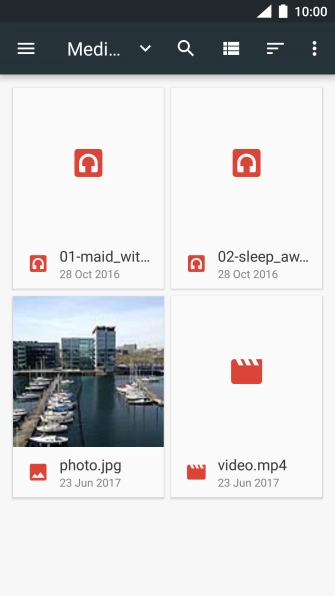 Press the required file.