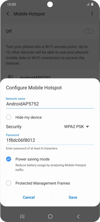 Press the field below 