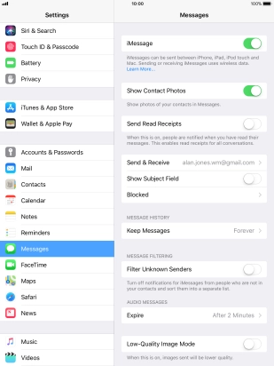 Press the Home key to return to the home screen.
