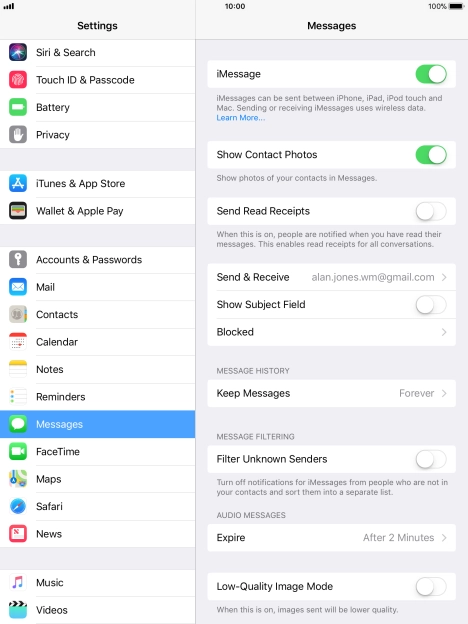 Press the Home key to return to the home screen.