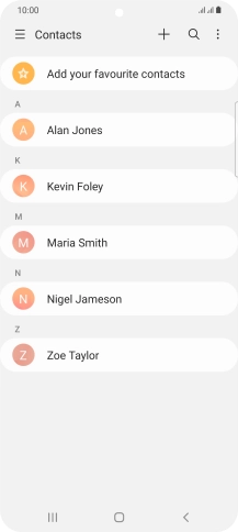 Press the new contact icon.