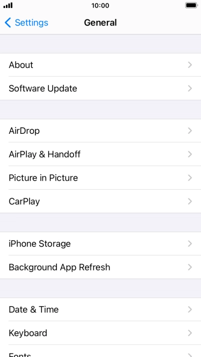 Press iPhone Storage.