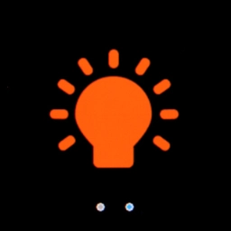 Press the screen brightness icon repeatedly to select the required brightness.