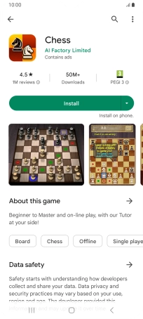 Press Install and follow the instructions on the screen to install the app.