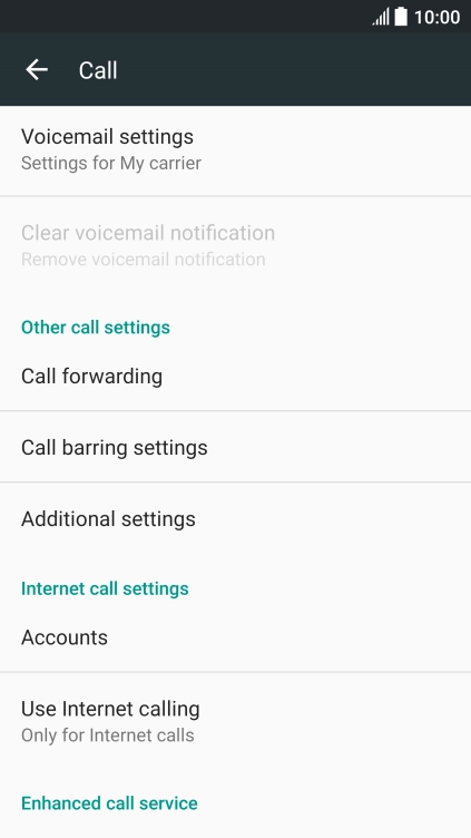 Press Voicemail settings.