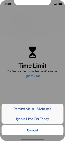 Press the required setting.