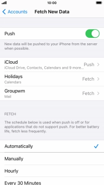 Press the indicator next to 