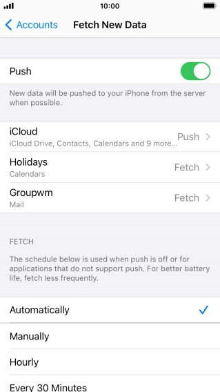 Press the indicator next to 