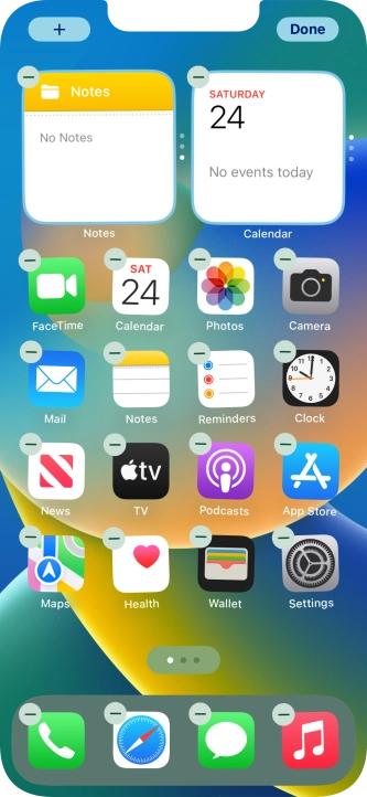 Press the home screen icon.