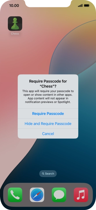 Press Require Passcode.