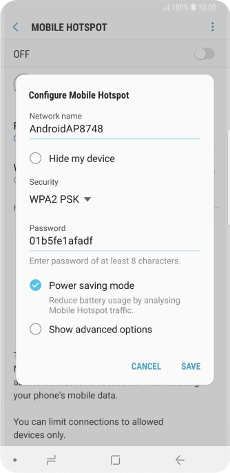 Press the field below 